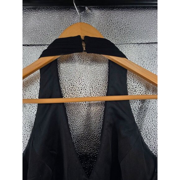 Black Halter Neck Formal Maxi Gown Elegant Evening Wear 10 - Picture 6 of 12